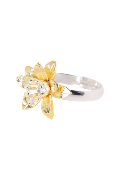 Two Tone Flower Ring - SF