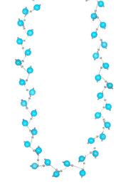 Turquoise & Silver Plated Necklace - SF