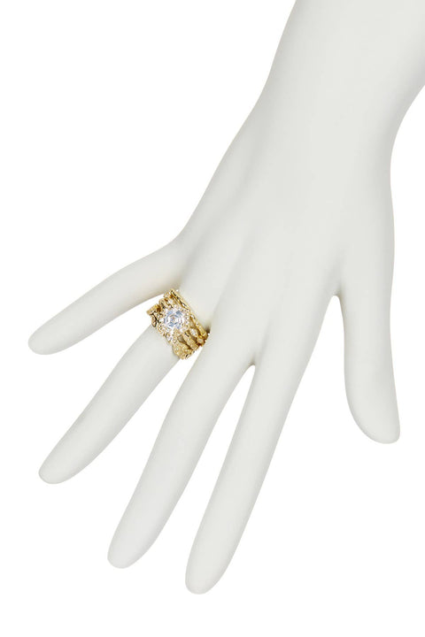 Crystal & CZ Stack Ring Set - GF