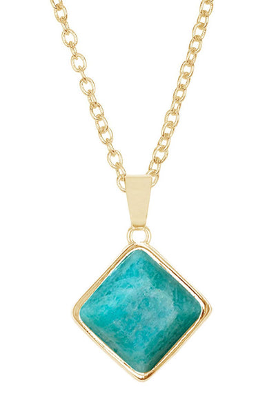 Amazonite Rachel Pendant Necklace - GF