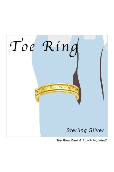 18k Vermeil Wave Adjustable Toe Ring - VM