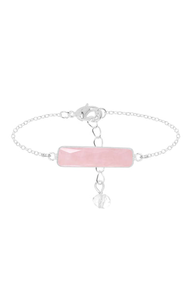 Rose Quartz Bar Bracelet - SF