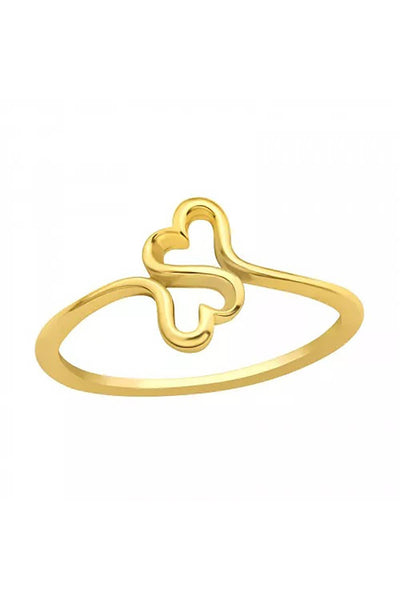 Sterling Silver Double Heart Ring - VM