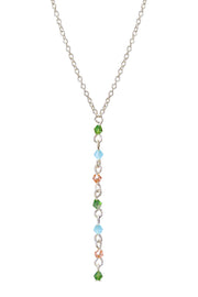 Mixed Austrian Crystal Y Necklace - SF