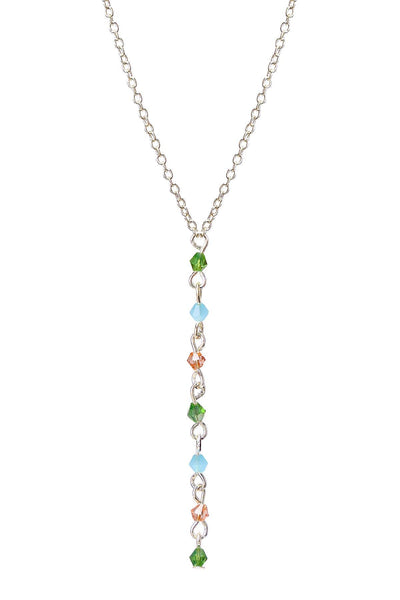 Mixed Austrian Crystal Y Necklace - SF