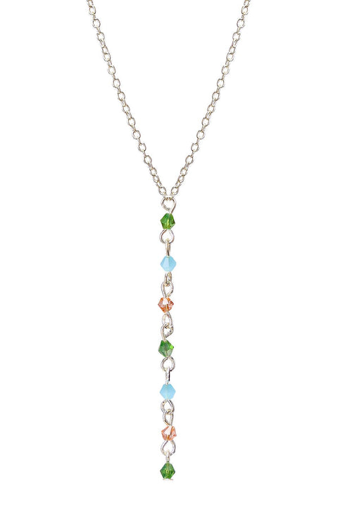 Mixed Austrian Crystal Y Necklace - SF