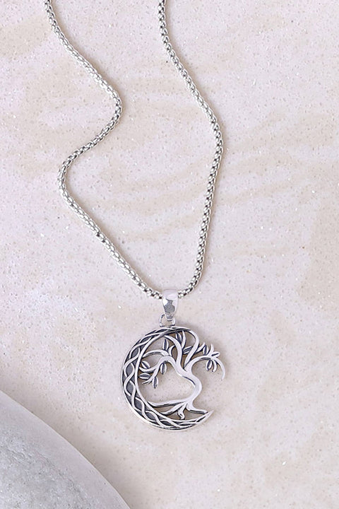 Moon & Tree Pendant Necklace - SF