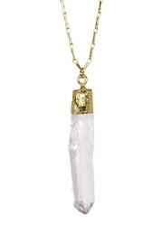 Quartz Geode 30" Pendant Necklace - GF