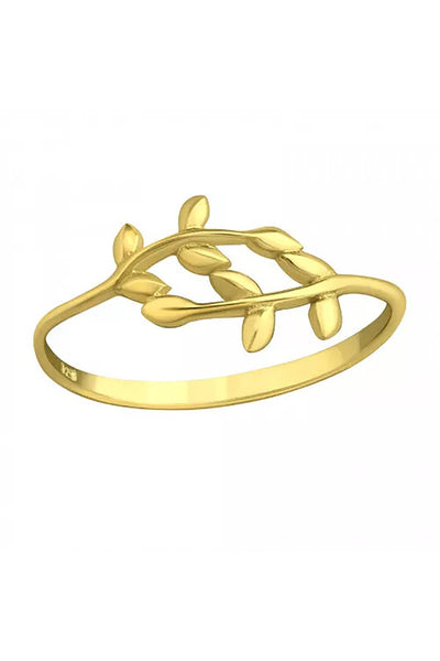 Sterling Silver Vermeil Branches Ring - VM