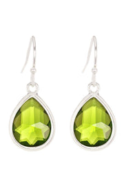 Peridot Crystal Teardrop Earrings - SF