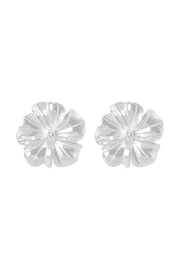 Sterling Silver Folwer Blossom Post Earrings - SS