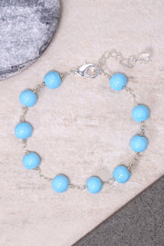 Blue Murano Glass Mala Beads Bracelet - SF