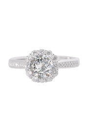 Sterling Silver Moissanite Engagement Ring - SS