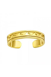 18k Vermeil Wave Adjustable Toe Ring - VM