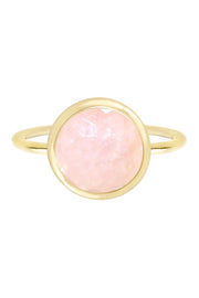 Rose Quartz Lollipop Ring - GF