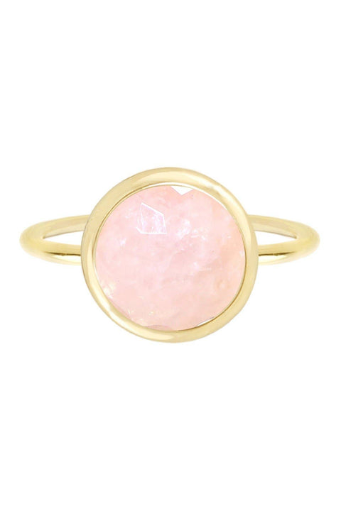 Rose Quartz Lollipop Ring - GF