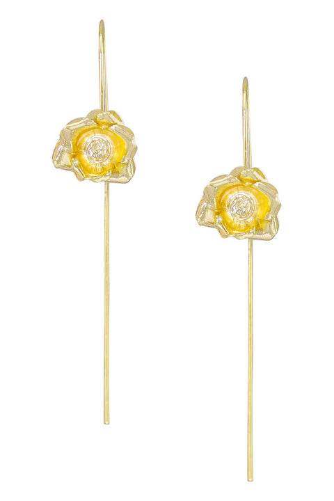 Rose Threader Earrings - GF