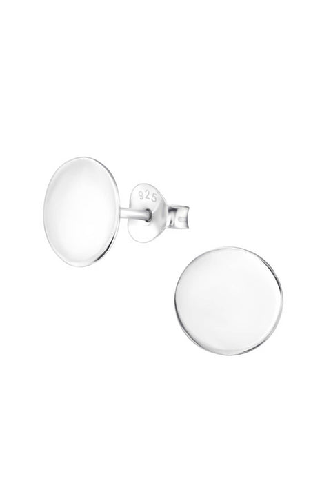 Sterling Silver Round Ear Studs - SS