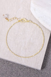 14k Gold Plated 1.2mm Fancy Bead Chain Bracelet - GP