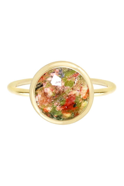 Unakite Lollipop Ring - GF