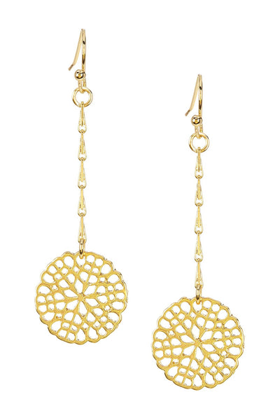 Daisy Disc Chandelier Earrings - GF