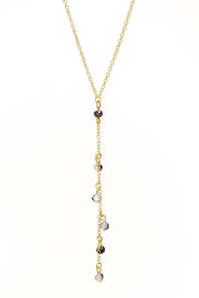 Austrian Crystal Waterfall Y Necklace - GF