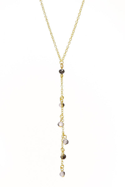 Austrian Crystal Waterfall Y Necklace - GF