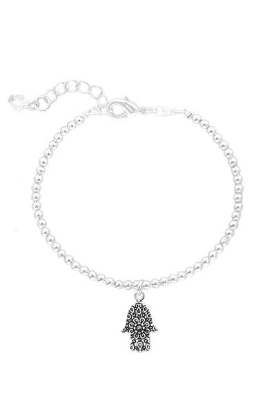 Hamsa Charm Beaded Bracelet - SF