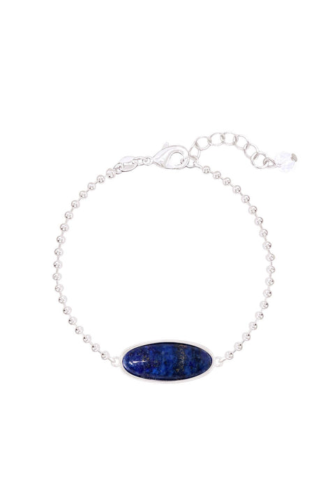 Lapis Beaded Charm Bracelet - SF