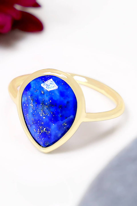 Lapis Teardrop Ring - GF