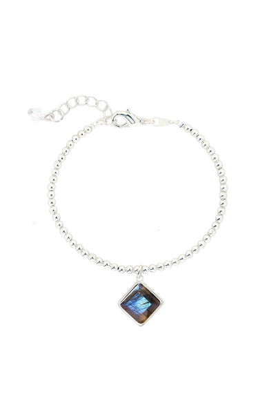 Labradorite & Beaded Charm Bracelet - SF