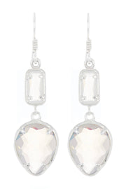 Moonstone Crystal Drop Earrings - SF