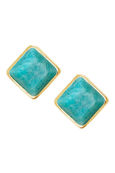 Amazonite Rachel Post Earrings - GF