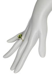 Peridot Crystal Prong Set Round Ring - GF