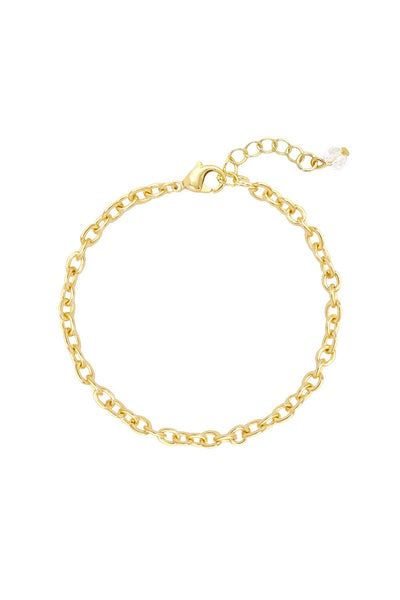 14k Gold Plated 4mm Cable Chain Bracelet - GP