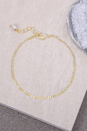 14k Gold Plated 2mm Figaro Chain Bracelet - GP