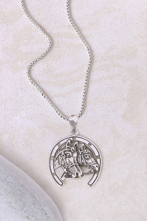 Horses Pendant Necklace - SF