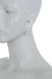 Crystal Sliding Stones Hoop Earrings - SF