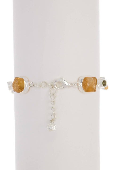 Citrine & CZ Link Bracelet - SF