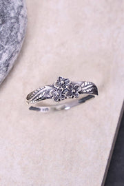 Sterling Silver Flower Blossoms Ring - SS