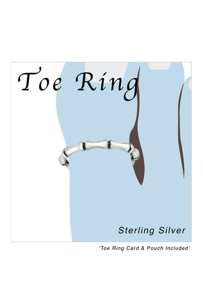 Sterling Silver Bone Adjustable Toe Ring - SS