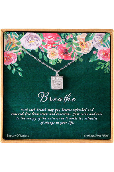 'Breathe' Boxed Charm Necklace - SF