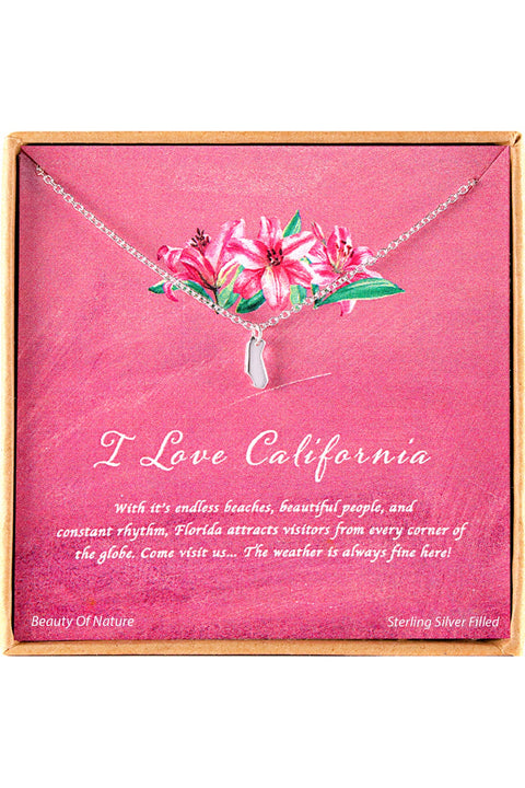 'I Love California' Boxed Charm Necklace - SF