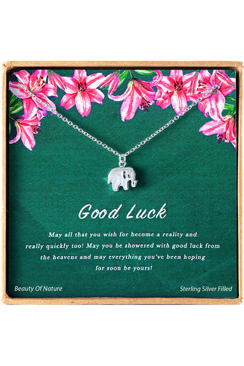 'Good Luck' Boxed Charm Necklace - SF