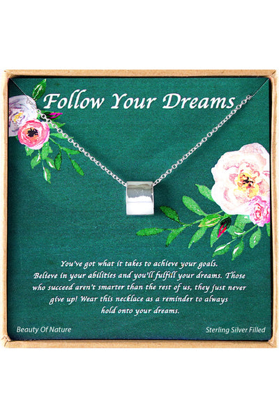 'Follow Your Dreams' Boxed Charm Necklace - SF