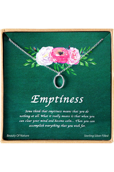 'Emptiness' Boxed Charm Necklace - SF