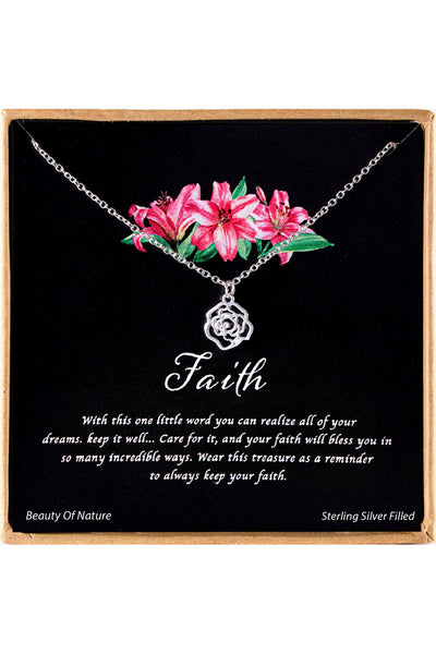 'Faith' Boxed Charm Necklace - SF