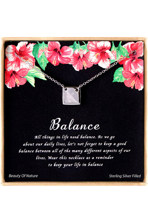 'Balance' Boxed Charm Necklace - SF