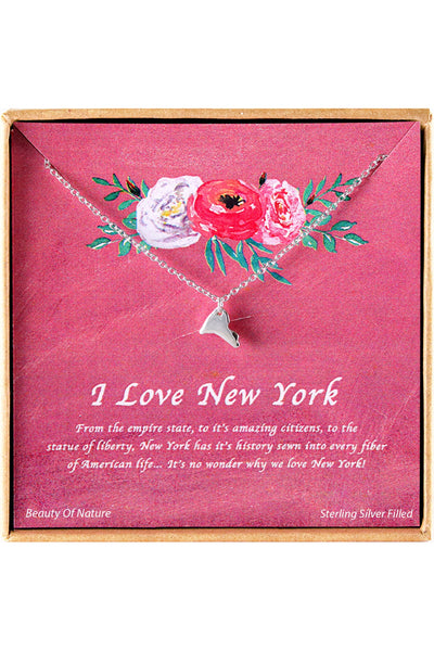 'I Love New York' Boxed Charm Necklace - SF