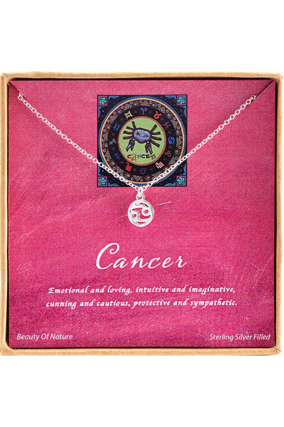 'Zodiac' Boxed Cancer Necklace - SF